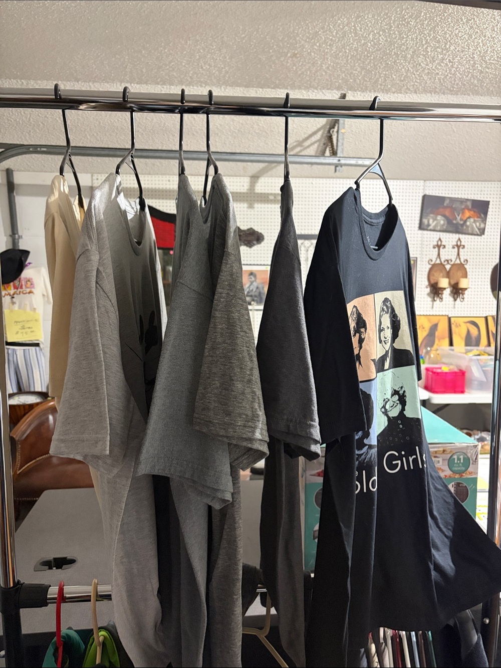 The Girls Black Multi-Panel Graphic Short Sleeve Tee